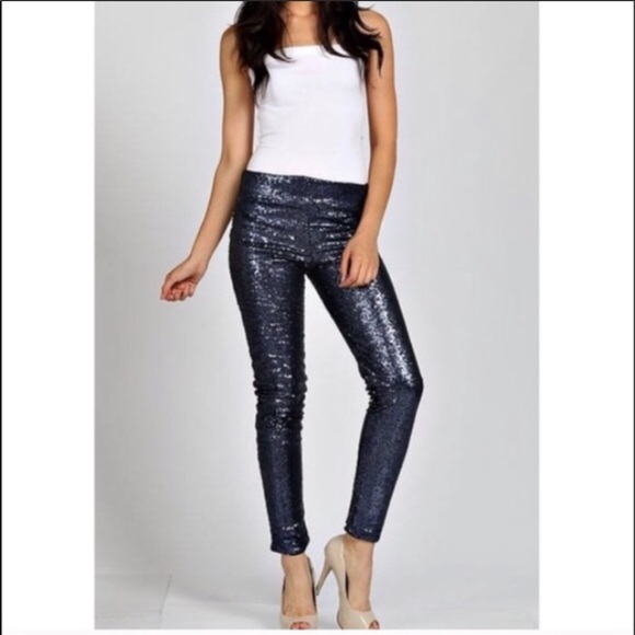 Classic Pants - Black sequin pants
